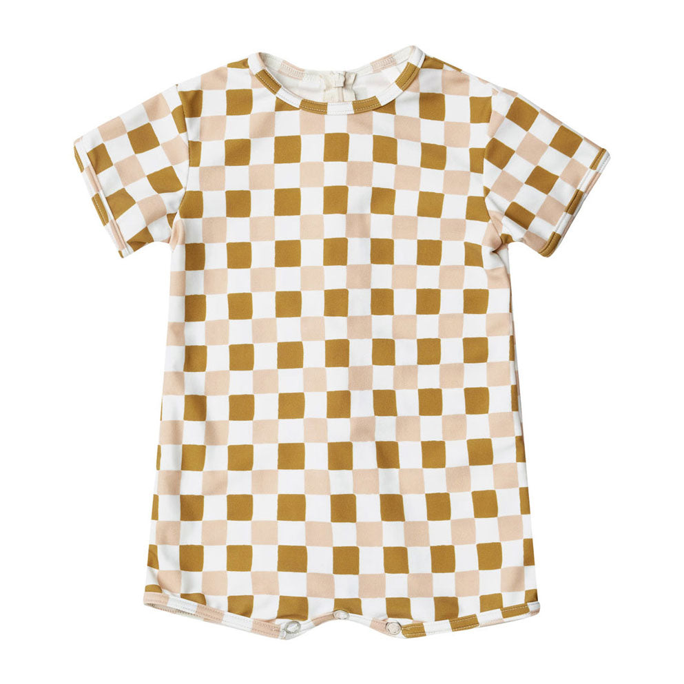 Rylee and Cru  Retro Check Shorty One-Piece