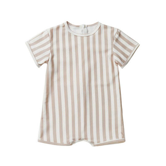 Rylee and Cru Shorty One-Piece | Grey Stripe