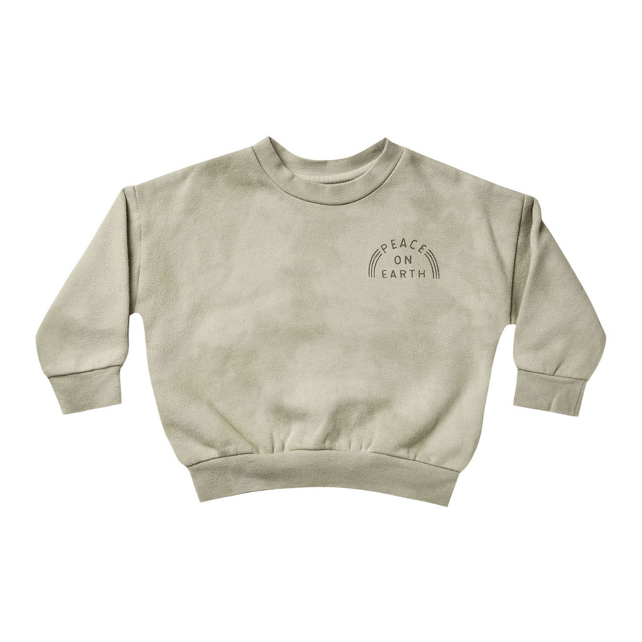 Rylee and Cru Tie Dye Peace Crewneck Sweatshirt