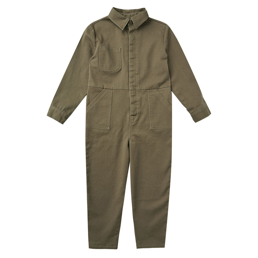 Rylee and Cru Olive Coverall Jumpsuit