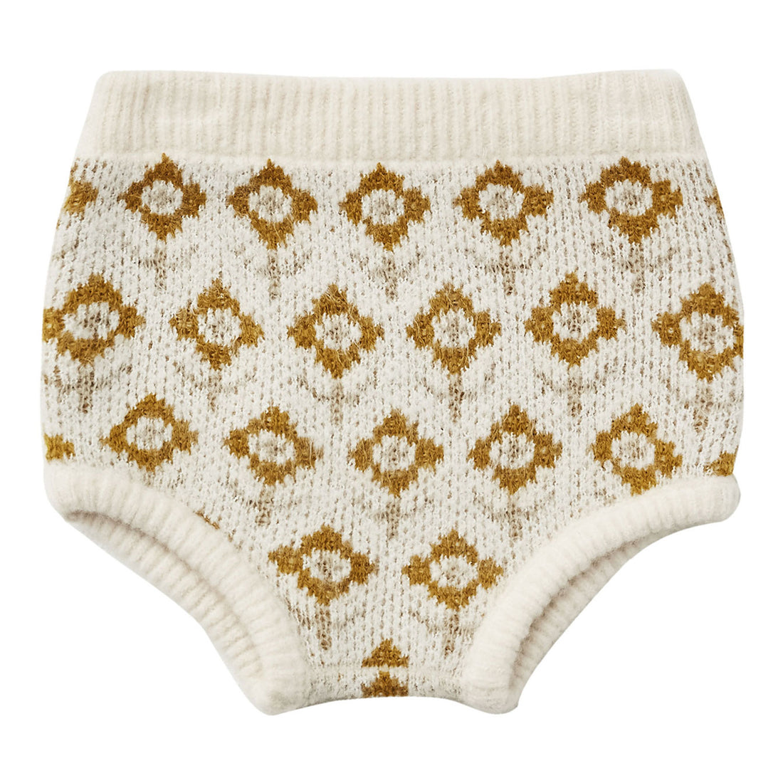 Rylee and Cru Ivory Vintage Floral Knit Bloomer