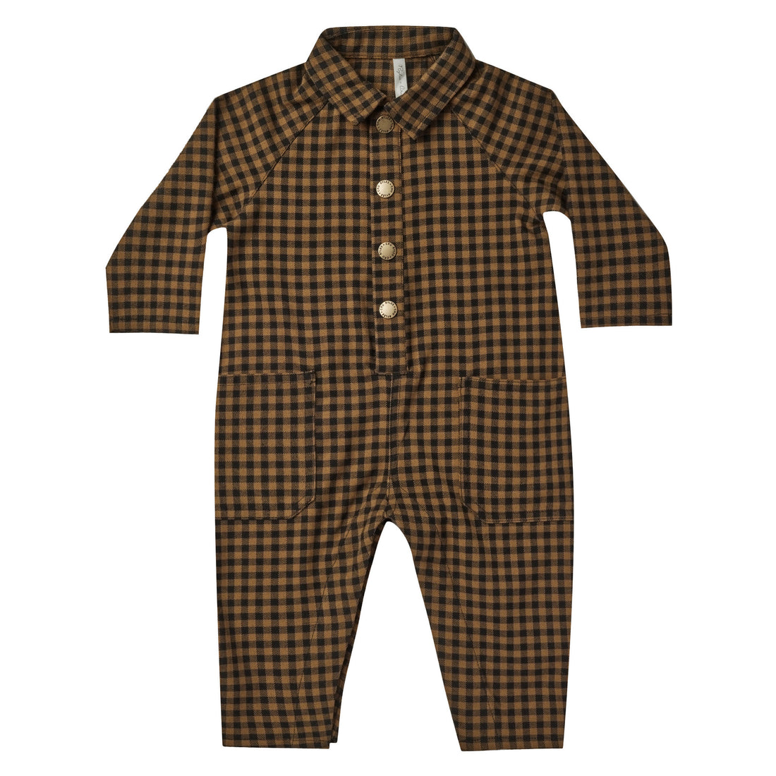 Rylee and Cru Snap Jumpsuit || Chartreuse Plaid