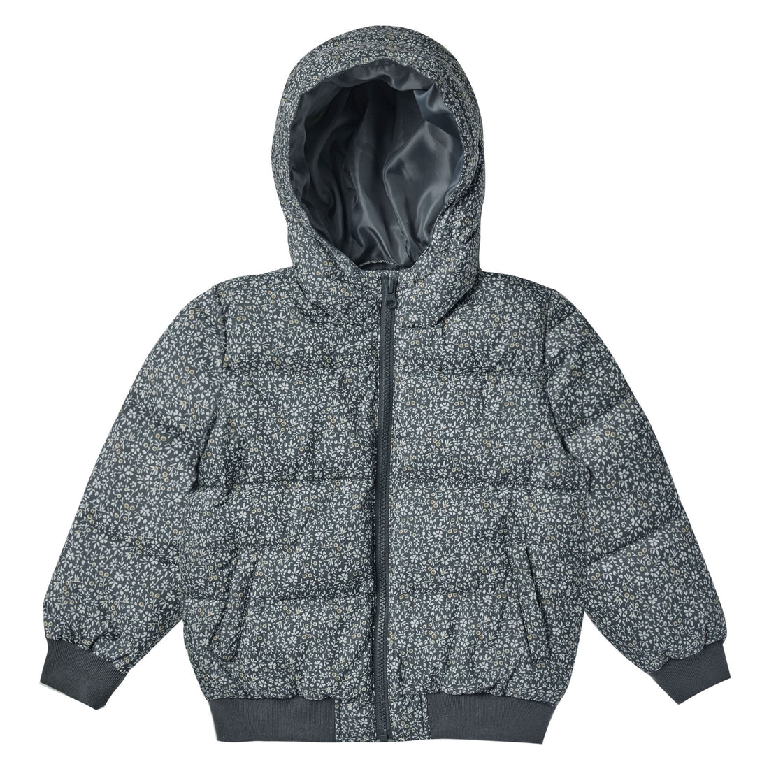 Rylee and Cru Puffer Jacket || Blue Floral