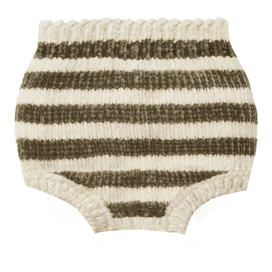 Rylee and Cru Olive-Ivory Stripe Chenille Bloomer
