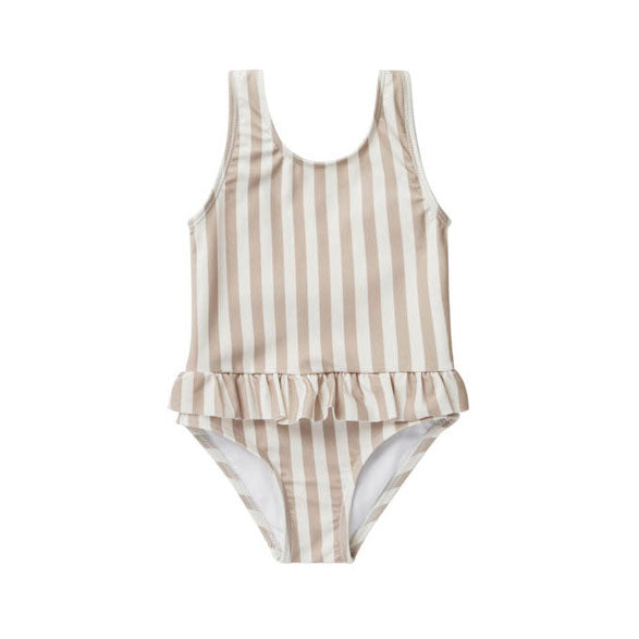 Rylee and Cru Skirted One-Piece | Grey Stripe