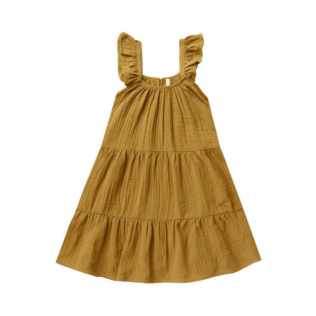 Rylee and Cru Abbie Tiered Maxi | Gold