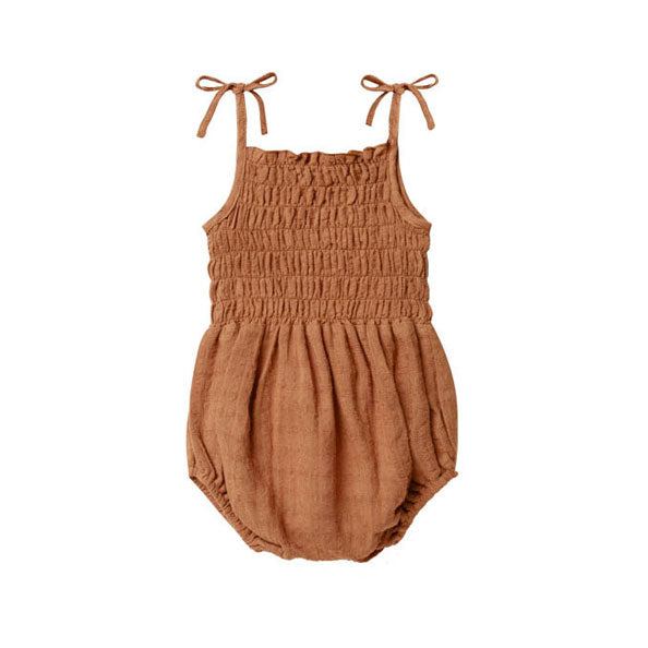 Rylee and Cru Kaia Romper | Terracotta