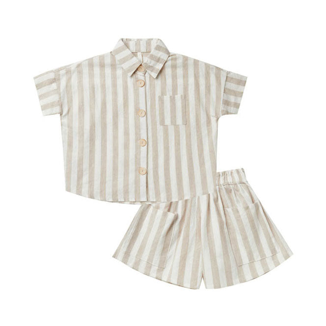 Rylee and Cru Kelli Set | Grey Stripe