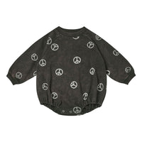 Rylee and Cru Crew Neck Romper || Peace