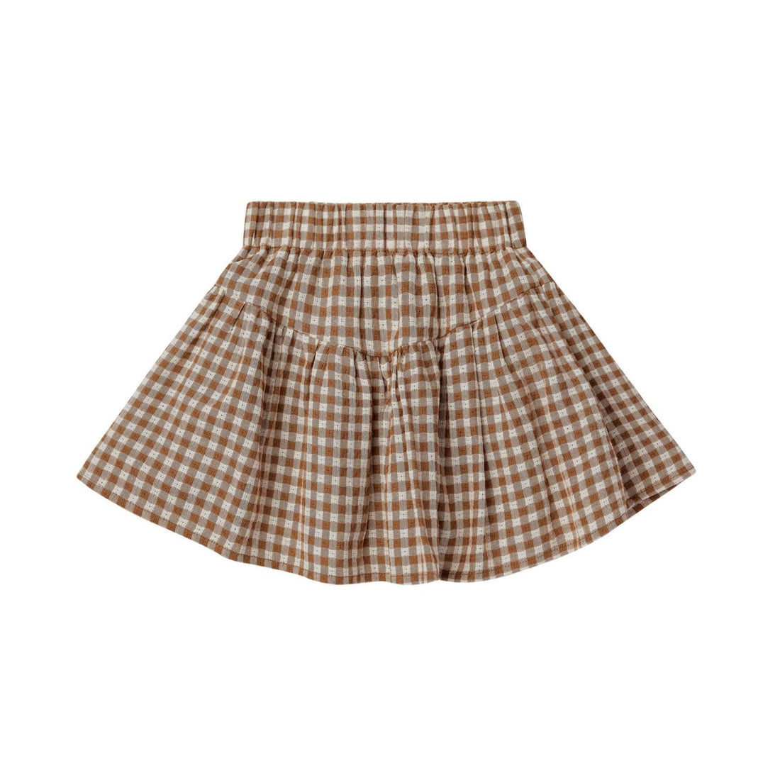 Rylee and Cru Camel Gingham Sparrow Skirt