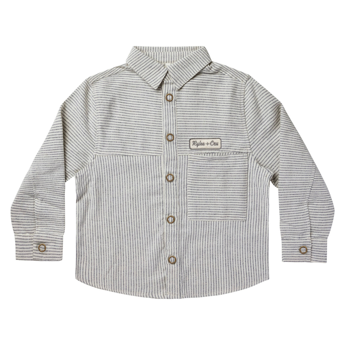 Rylee and Cru Walker Overshirt || Railroad Stripe