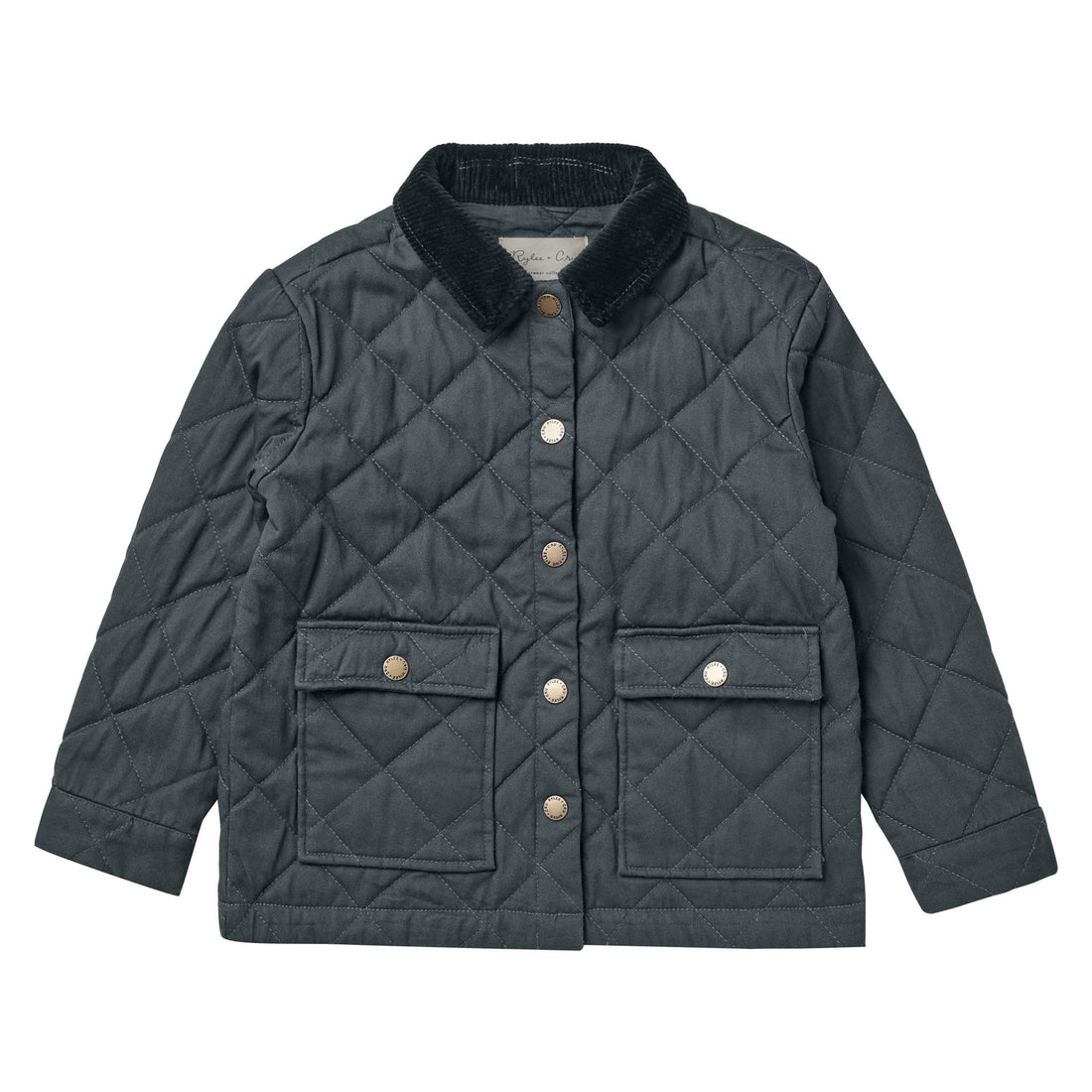 Rylee and Cru Long Quilted Coat || Navy
