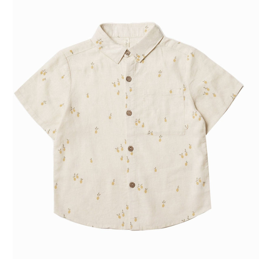 Rylee and Cru Collared Short Sleeve Shirt || Lemons
