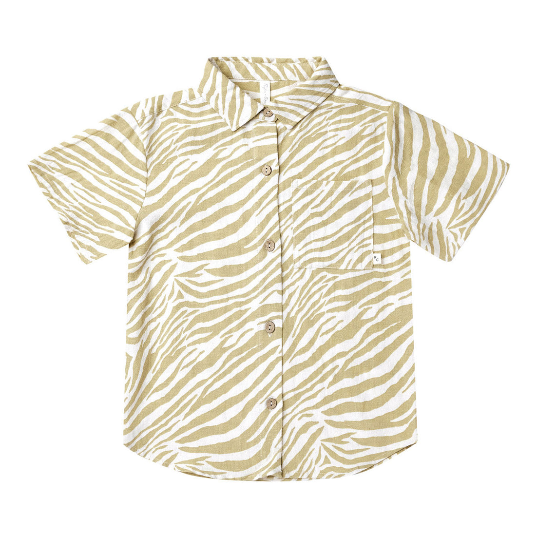 Rylee and Cru Zebra Collared Short Sleeve Shirt