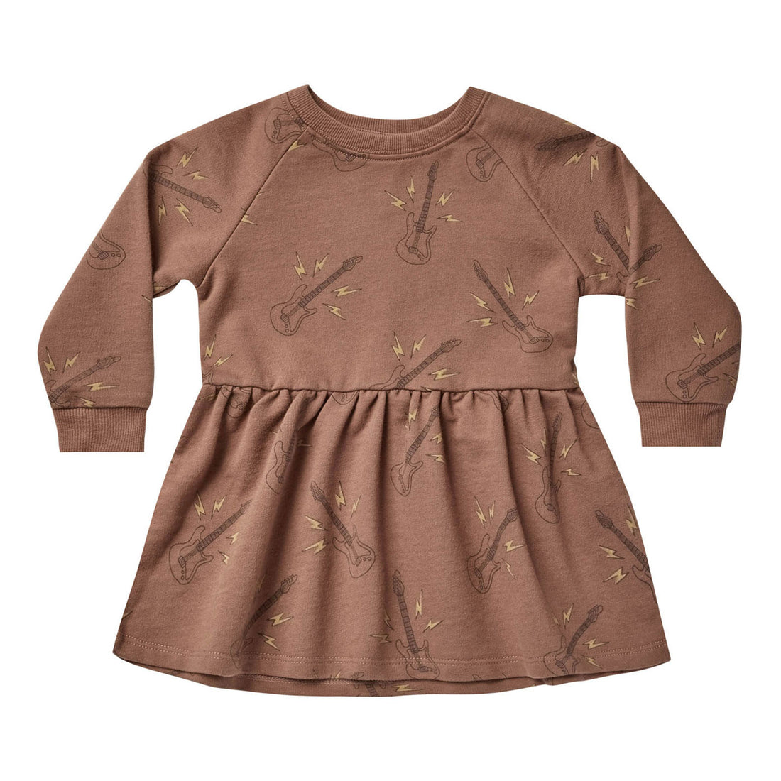 Rylee and Cru Long Sleeve Raglan Dress || Guitars
