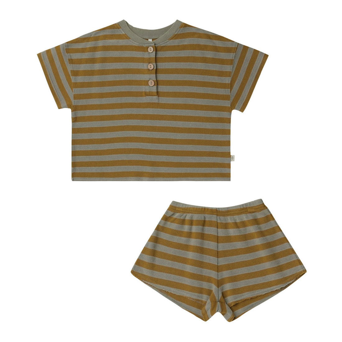 Rylee and Cru  Ochre Stripe Summer Waffle Set
