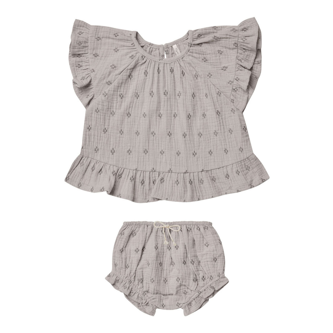 Rylee and Cru Geo Embroidery Butterfly Top & Bloomer Set