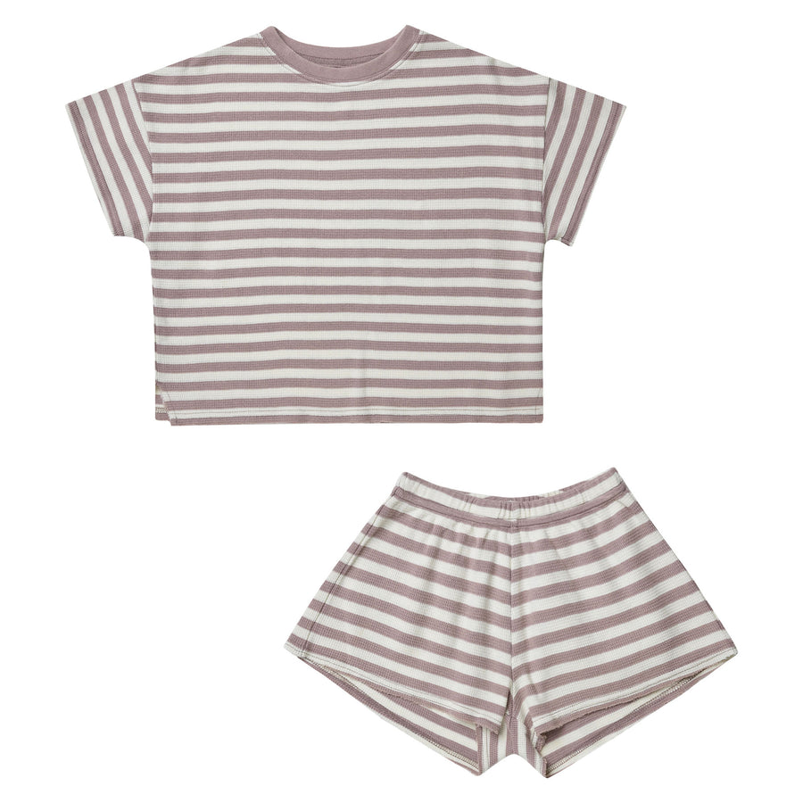 Rylee and Cru Summer Waffle Set || Purple Stripe