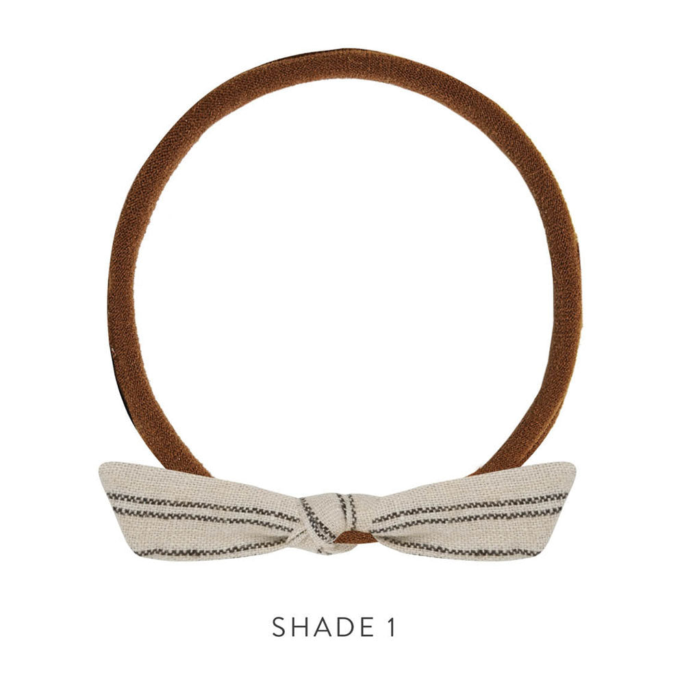 Rylee and Cru Little Knot Headband || Black Pinstripe