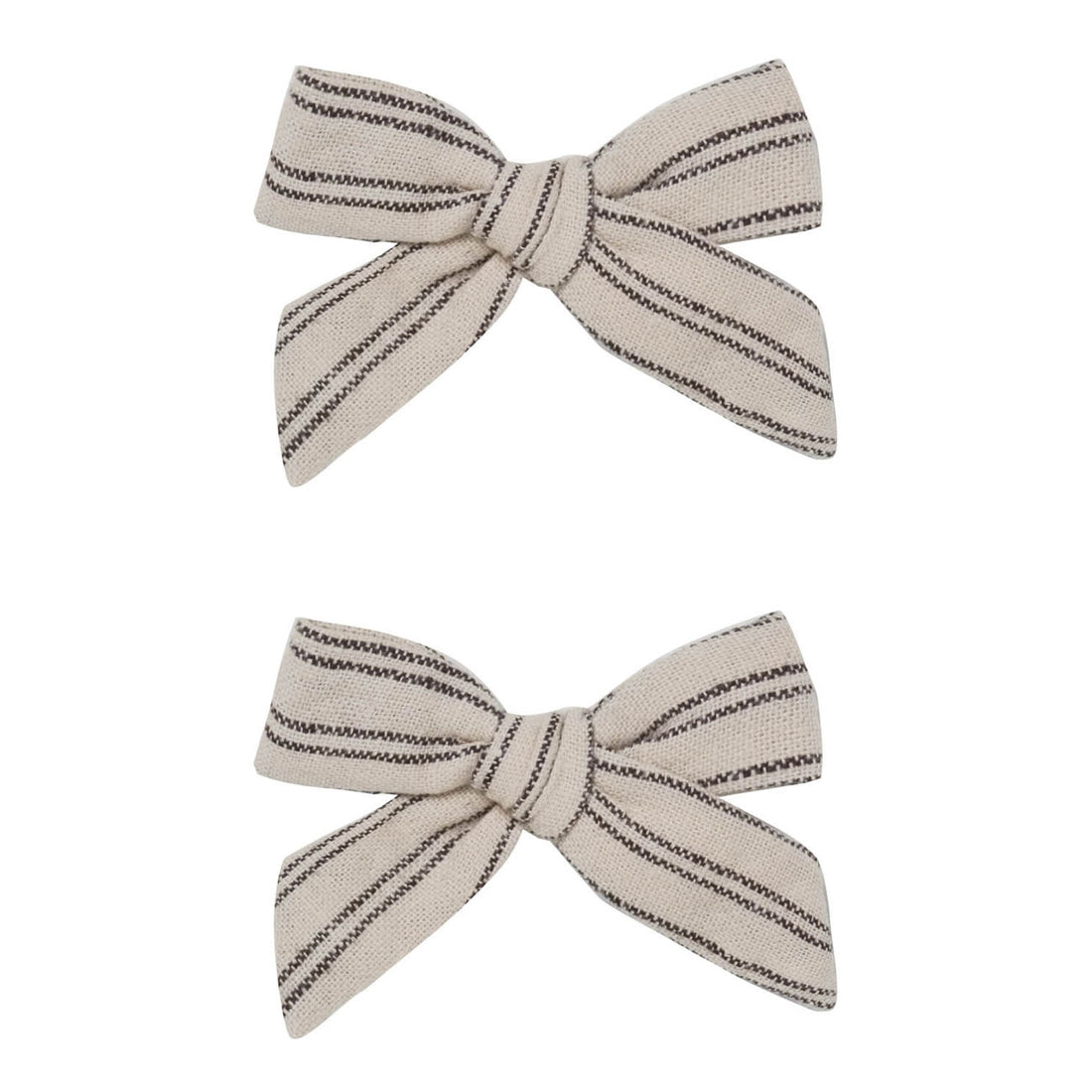 Rylee and Cru Bow W. Clip || Black Pinstripe