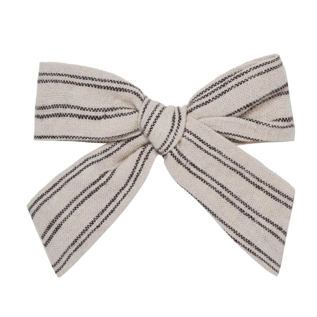 Rylee and Cru Girl Bow || Black Pinstripe