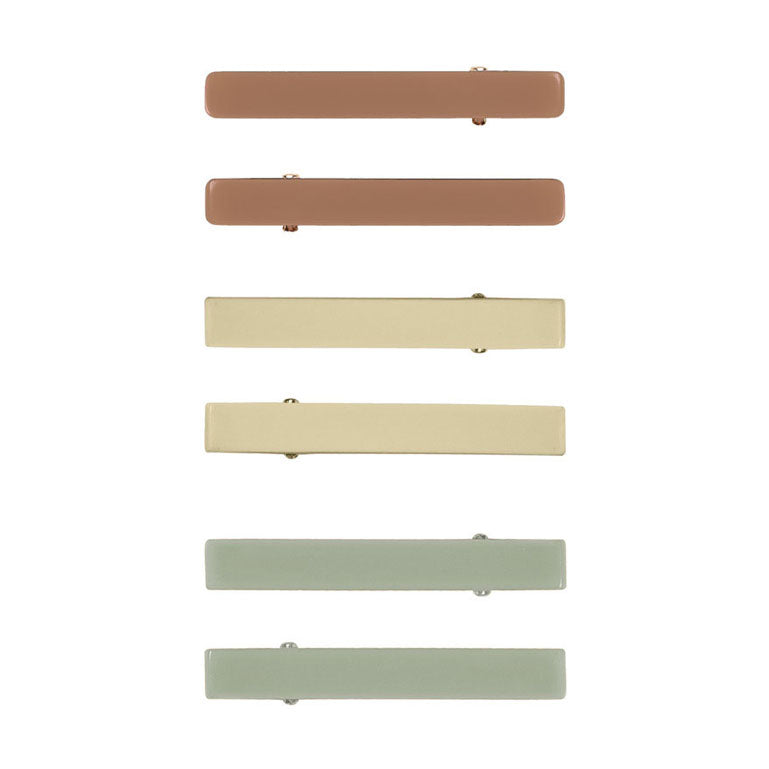 Rylee and Cru Camel, Laurel, Lemon Hair Clips, Pack Of 6