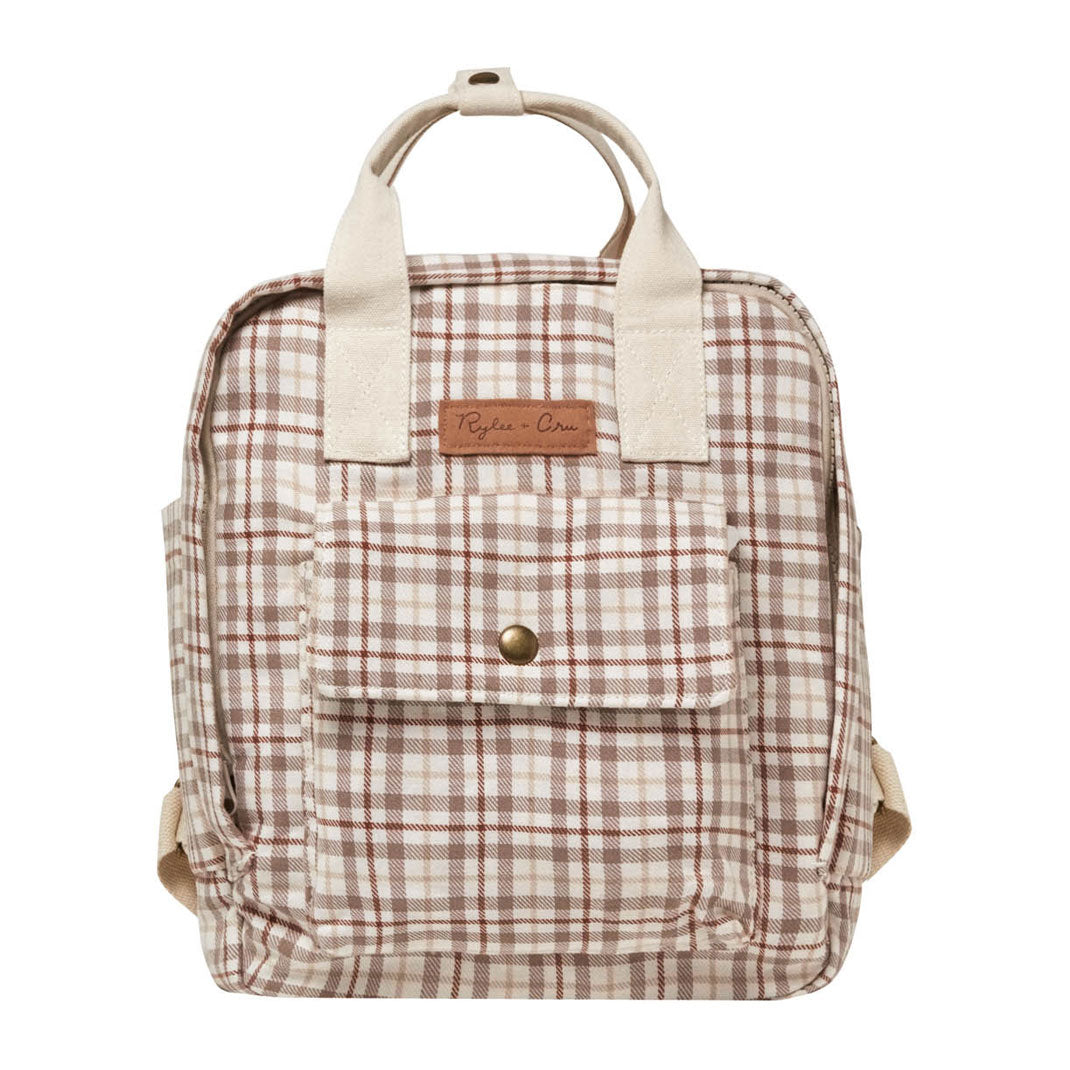 Rylee and Cru Mini Backpack || Mocha Plaid