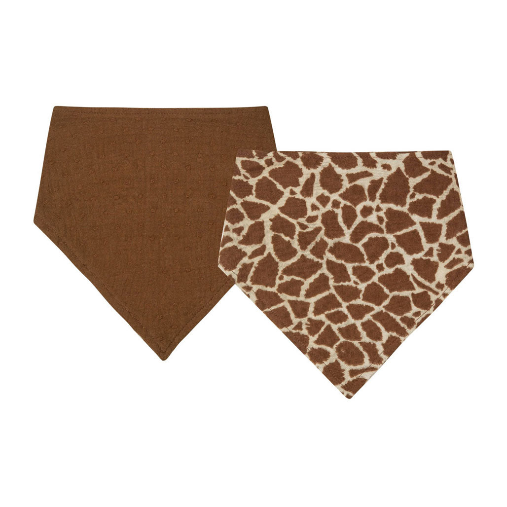 Rylee and Cru  Giraffe Spots, Chocolate Scarf Bib