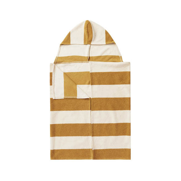 Rylee and Cru Hooded Towel | Gold Stripe