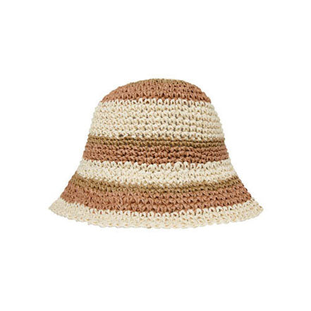 Rylee and Cru Rafia Bucket Hat | Redwood Stripe