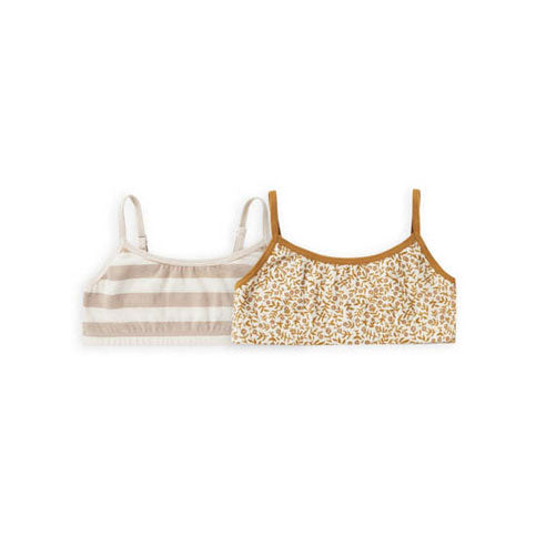 Rylee and Cru Girls Bralette Set | Marigold, Grey Stripe