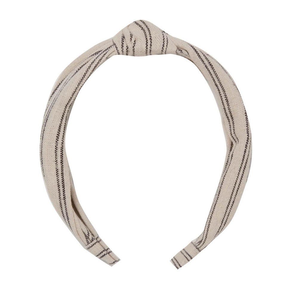 Rylee and Cru Knotted Headband || Black Pinstripe