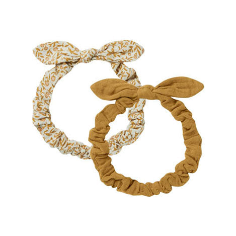 Rylee and Cru Baby Bow Headband Set | Gold, Marigold