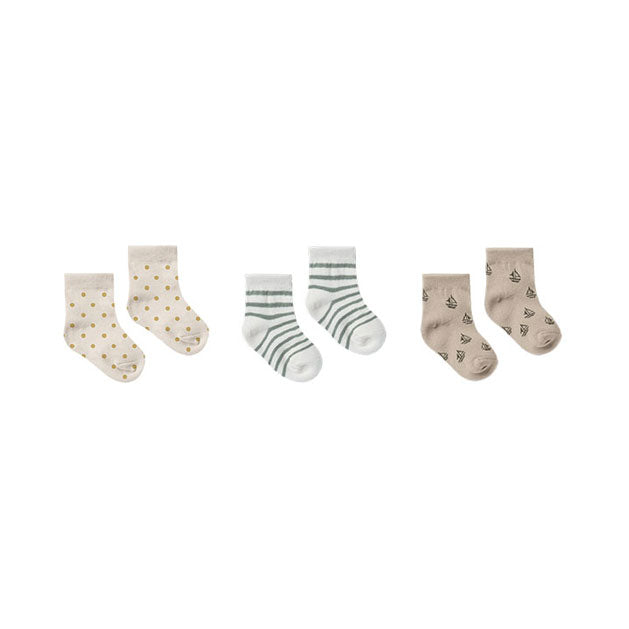 Rylee and Cru Printed Socks | Stripe, Boats, Suns