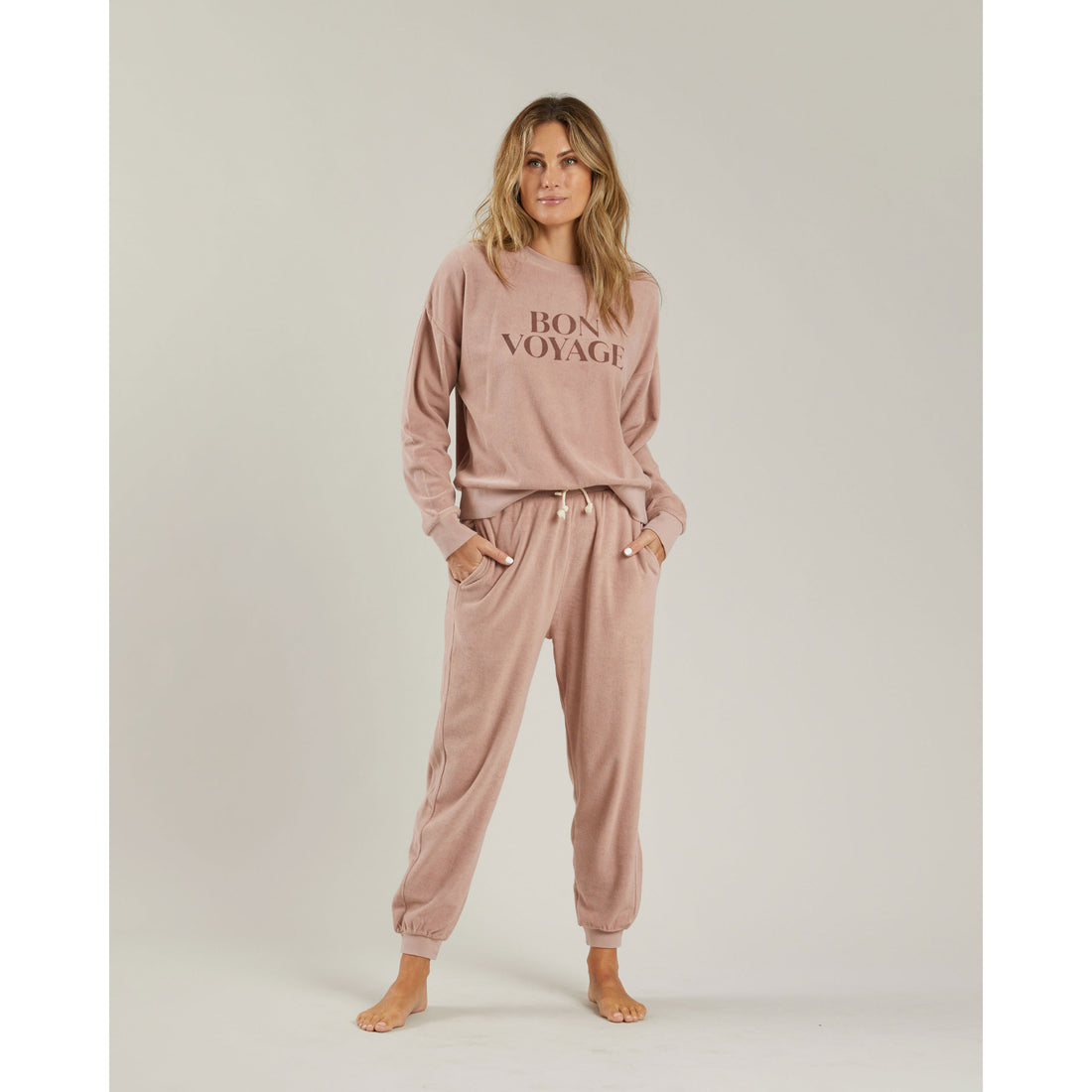 Rylee and Cru Terry Womens Crewneck || Bon Voyage