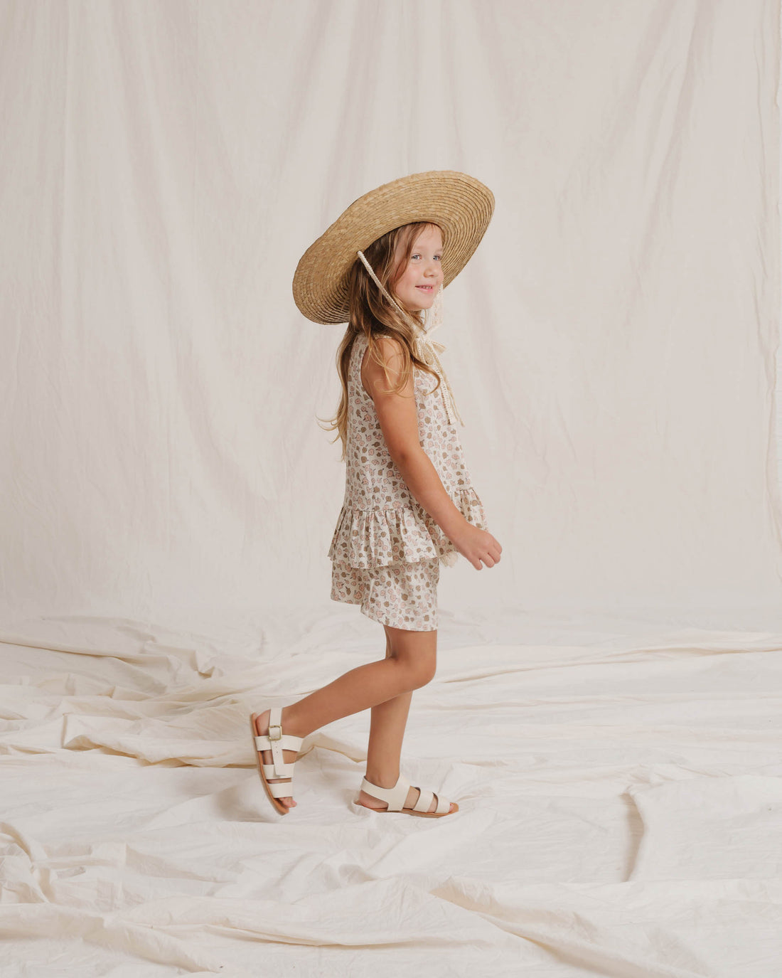 Rylee and Cru Natural Delicate Flower Carrie Blouse