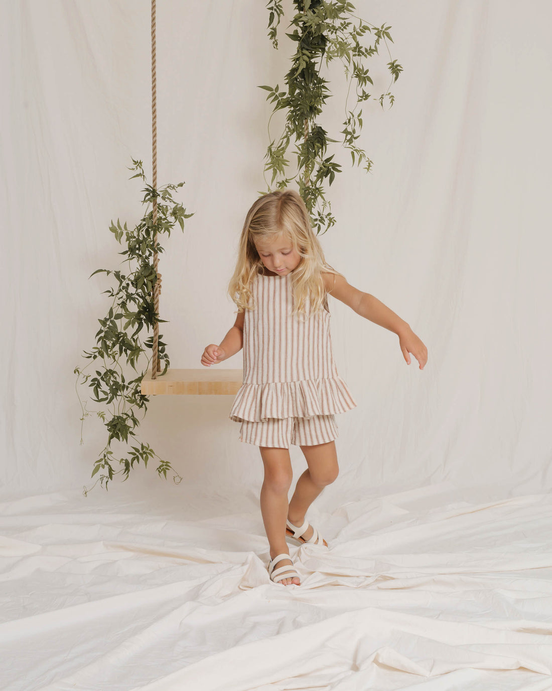 Rylee and Cru Amber Striped Carrie Blouse