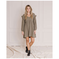 Rylee and Cru Olive Stars Velvet Tie Mini Womens Dress