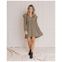 Rylee and Cru Olive Stars Velvet Tie Mini Womens Dress