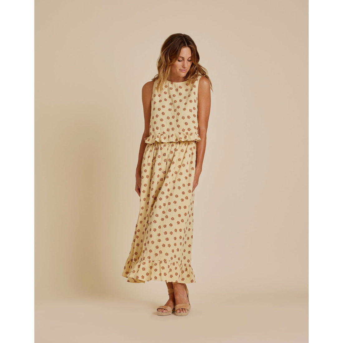 Rylee and Cru Lemon Daisies Oceanside Skirt