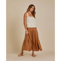 Rylee and Cru Tiered Midi Skirt | Stars