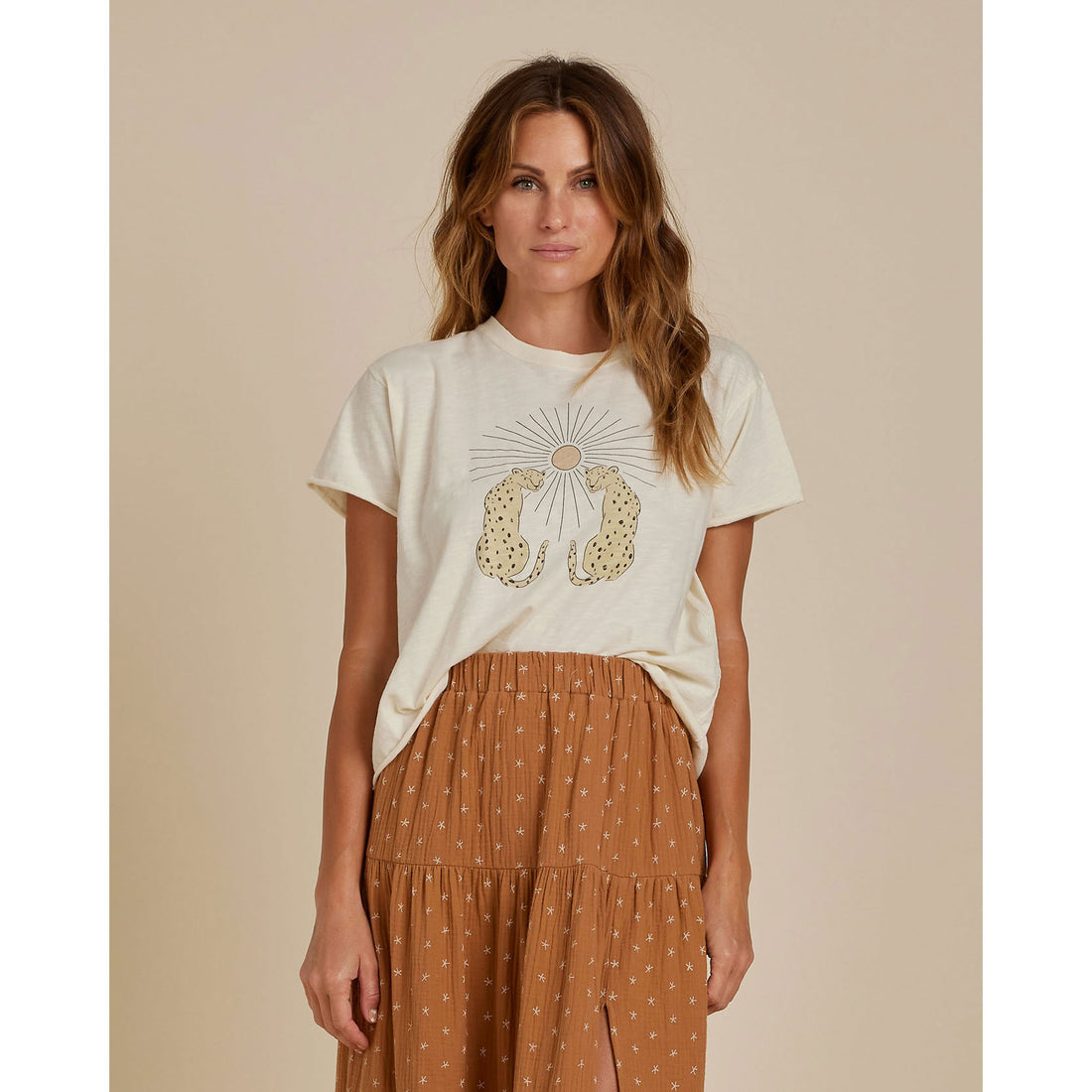 Rylee and Cru Tiered Midi Skirt | Stars