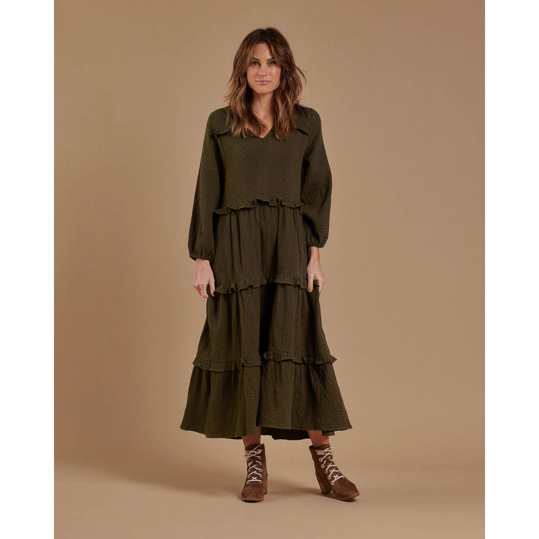 Rylee and Cru  Mabel Womens Dress|Army