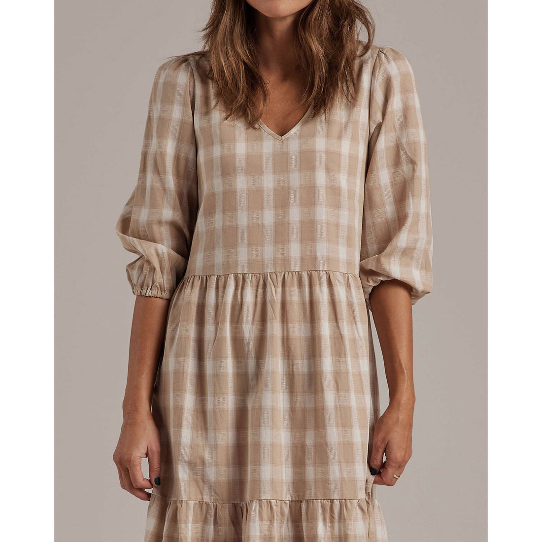 Rylee and Cru  Gillian Womens Dress|Putty Plaid
