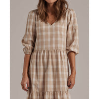 Rylee and Cru  Gillian Womens Dress|Putty Plaid
