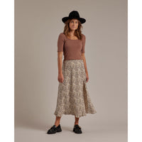 Rylee and Cru Women Button Slit Skirt | Autumn Floral