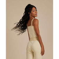 Rylee and Cru Checker Knit Top | Lemon Check