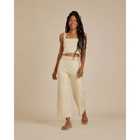 Rylee and Cru Checker Knit Pant | Lemon Check