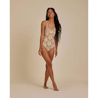 Rylee and Cru Safari Floral Square Neck One-Piece