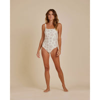 Rylee and Cru Retro Floral Square Neck One-Piece